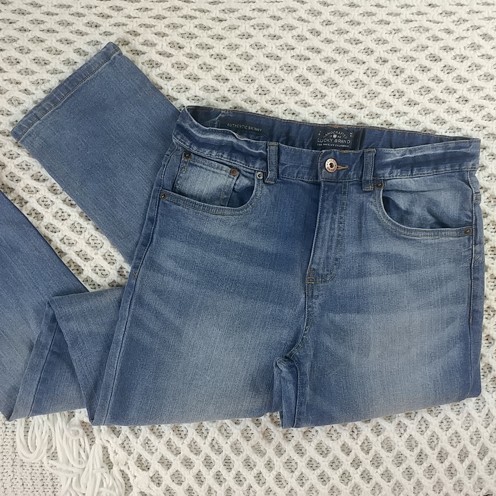 Lucky Brand Boys Authentic Skinny Light Wash Jeans Size 20